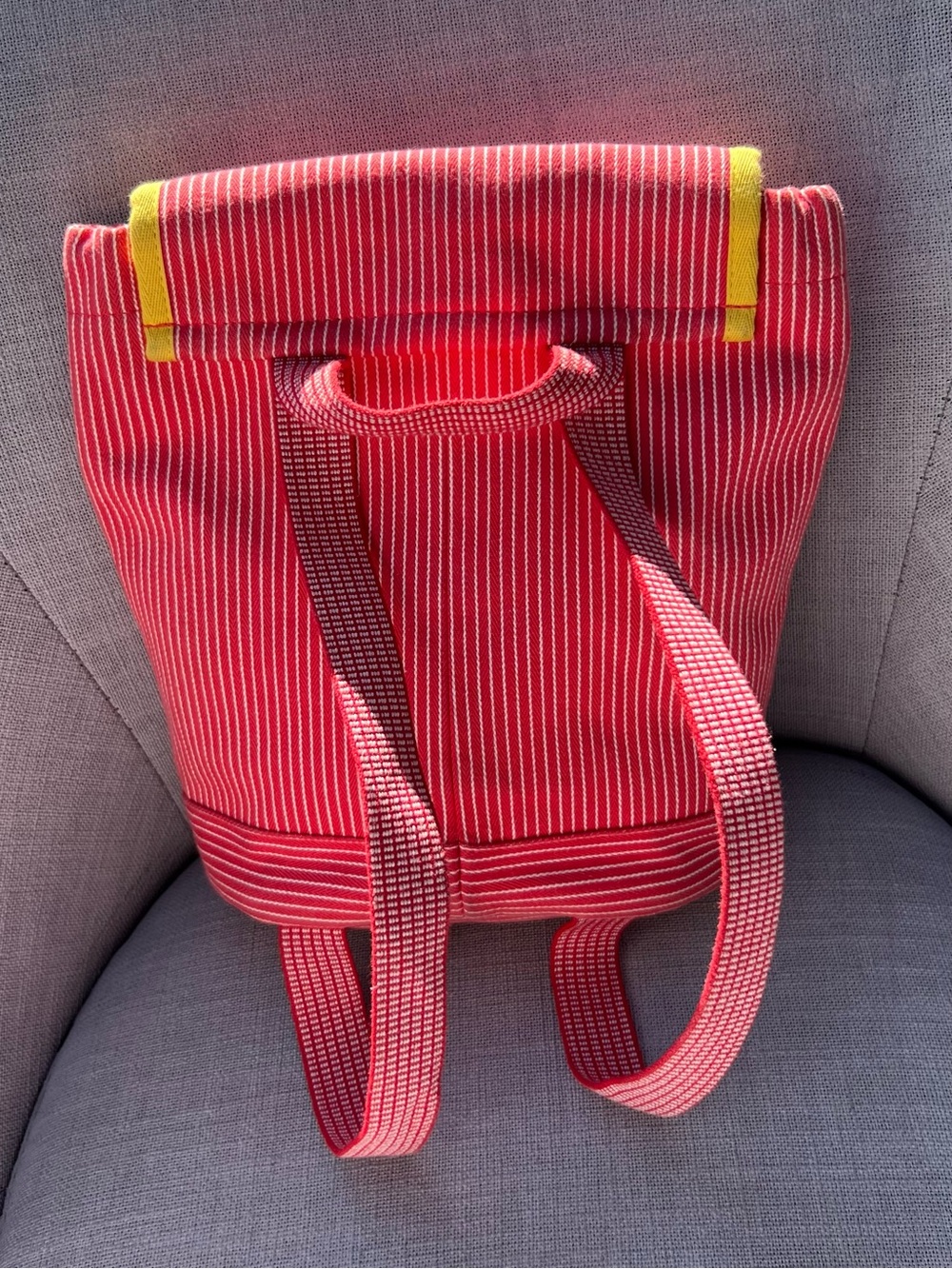 Hermès Rare Kids Horse Stripe Cavalcolor backpack in cotton horse felt patch - Picture 3 of 8